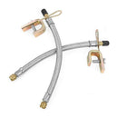 2pcs Stainless Steel Universal Extension Adaptors Sealed Tyre  Stem Braided