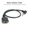 Black 2.5mm Plug To 3.5mm Headphone+Mic Jack Adapter Cable For Panasonic Ph BX