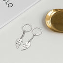 2Pcs New Love Heart Couple Key Chains Souvenirs for Best Friend Keyring, Si M8T7