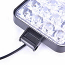 48W 16 LED Work Light Square Flood Beam Bar Car SUV Off-Road Driving Fog Lam Hn