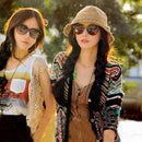 Women Summer Weave Sunhat European Fashion Sun Block Seaside Elegant Cap