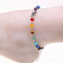 Women Bohemia Colorful Beads Bracelet Energy Yoga Lotus Pendant Anklet Chain SP