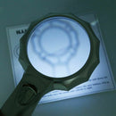 7x Light Hand-Held Illuminated Reading Map Magnifying amplify Loupe 6-LED S