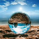 Clear Glass Crystal Ball Healing Sphere Photography Props Lensball Decor Gi Z2S4