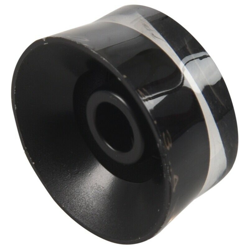 4-Piece Black Acrylic + Plastic Top Hat Guitar Speed Bell Knob Volume Tone