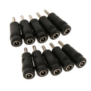10 Pack Female Male DC 5521 Power Supply Plug Adapter Part without Cable