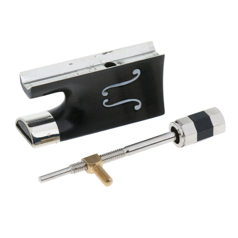 1 Set Ebony Violin Bow Frog Screw 3/4 4/4 Size Metal Violin Parts for Fiddle