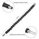 4PCS 30CM Length Flexible Power Screwdriver Drill Bit Extension Hex Shaft,M
