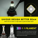 4-Sides LED Headlight Kit Hi/Lo Power Bulb 6000K Super Bright Head Light Lamp