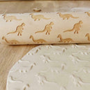 Dinosaur Embossing Wood Rolling Pin DIY Baking Cookie Cake Engraved Stencil