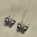 Female Black Butterfly Skulls Dangle Earrings Gothic Women Earring Hook