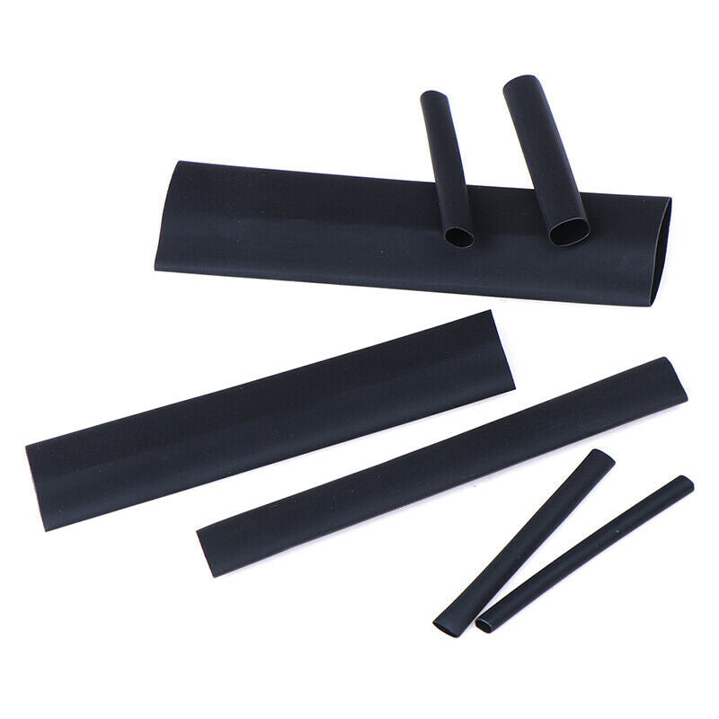 127pcs 7 Sizes 2:1 Electronic Heat Shrink Tubing Tube Sleeve Wrap Wire Black Cy