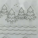 Beautiful Xmas house and trees Scrapbooking Album Card Decor Diary DIY Craft JR