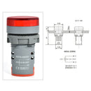 Universal AD16-22DSV RED LED Pilot Indicator Light 22mm Digital voltmeter head