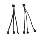 2pcs 4Pin  To 3x 3pin Fan Splitter Power Cable