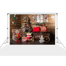 Christmas Backdrop Cloth Family Scene Fabric Festival Party Household Decor