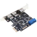 PCI-E to USB 3.0 4-Port PCI Express Card,Mini PCI-E Hub Controller Adapter -