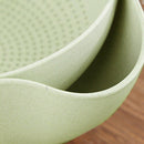 Washing Basket Double Drain Basin Sink Washing Rice Bowl Fruit Tray Drain B