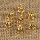 20 Pieces Golden Crowns Charms Pendants DIY Craft Jewelry Making