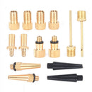 14pcs Bicycle Valve Adapter Set Bike Pump Needle Inflator Air Pump OZ