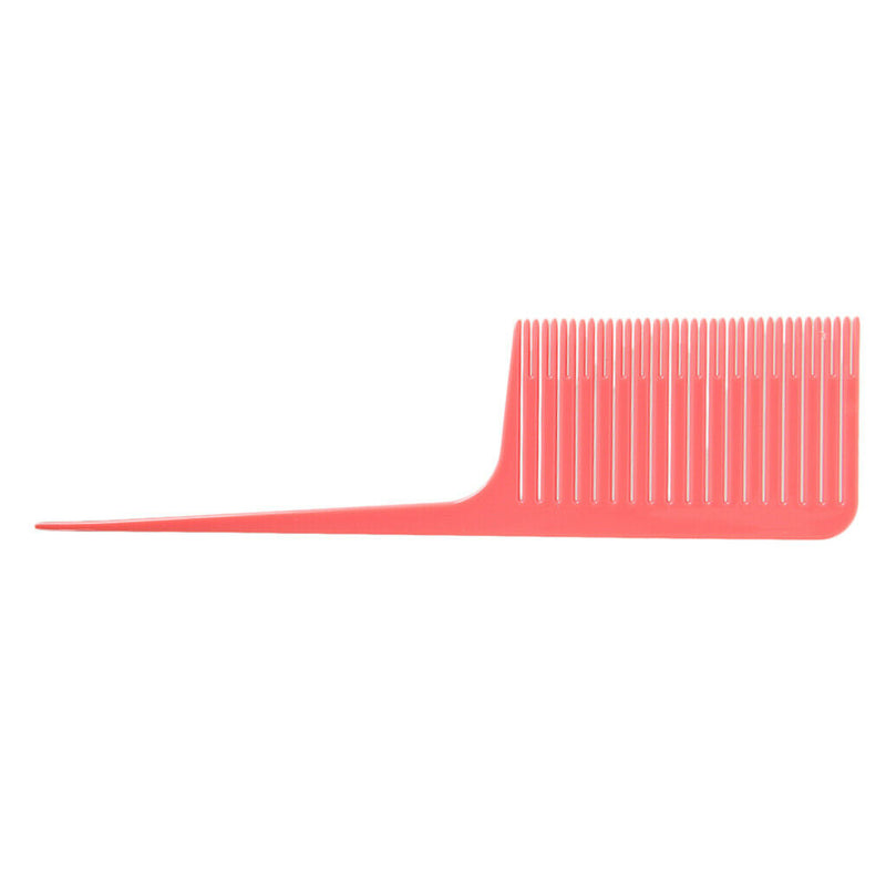 Pink ABS Fine Weaving Highlight Foiling Hair Comb with No Bend Hair Clips