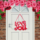 Love You Non-woven Fabric Wall Hanging Board Plaques Valentine Day Decor
