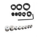 8Pcs Woodworking Spacing Ring+Hex Wrench+8x Hollow Dowel Centre Points Pin