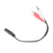 3.5mm 1/8'' Stereo Female To 2 Male RCA Jack Adapter Y Audio Cable Split TO