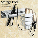 Aluminum Wall Mounted Hair Dryer Rack Organizer Hair Dryer Straightener Hol S3N1