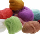 17 Colors Fibre Wool Roving For Needle Felting Spinning DIY Craft Material