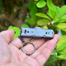 Stainless Steel Double Pipe High Decibel Emergency Survival Whistle Ke VFQ