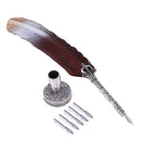 Feather Quill Fountain 1mm Stationary Writing Instrument With 5 Springs