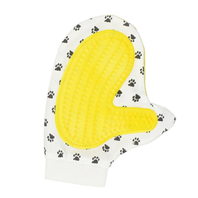 Pet Dog Cleaning Gloves Cat Dogs Bathing Massage Gloves Yellow