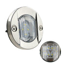 DC 12V Marine Boat Transom Round Stainless Steel Cold White LED Stern Light A