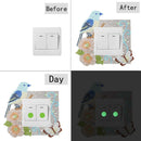 DIY Bird Diamond Painting Luminous Switch Stickers Home Wall Decals Decor