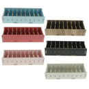 2 Pcs Wooden Desktop Business Card Storage Box Case 9 Compartments Black