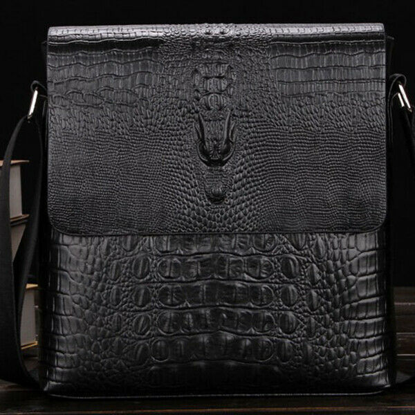 New Men's Alligator Pattern Flap Shoulder Bags For Men Messenger Bag Busine P6X9