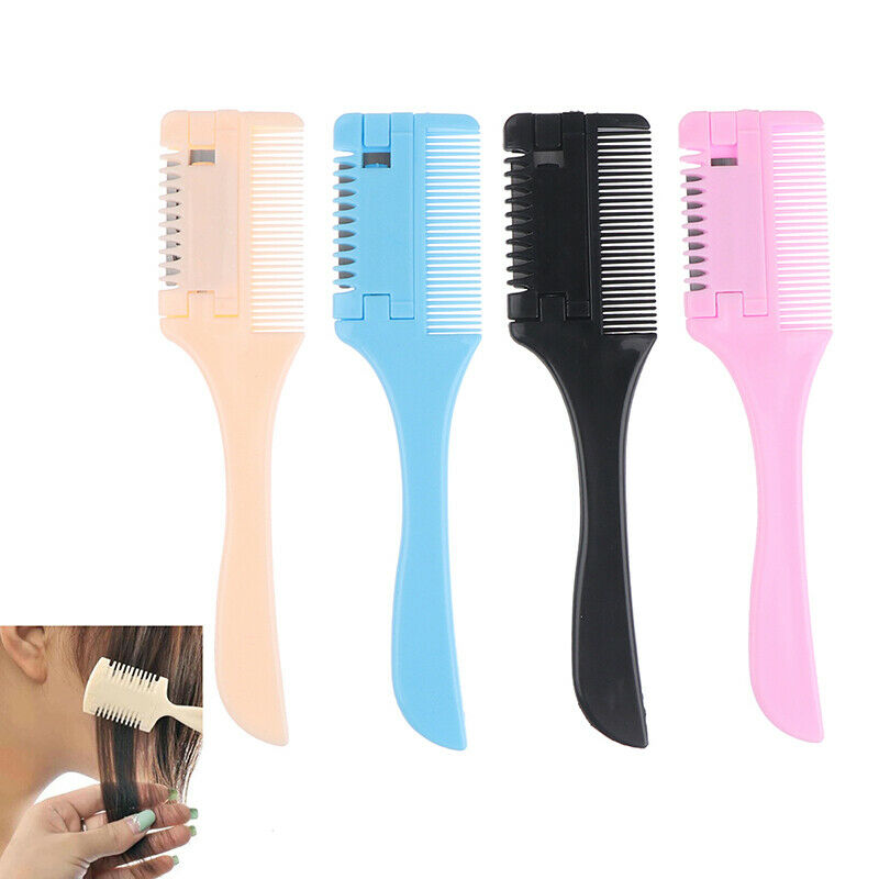 Double Sides Hair Cutting Thinning Hair Razor Comb Trimmer With Blades DIY T Gw