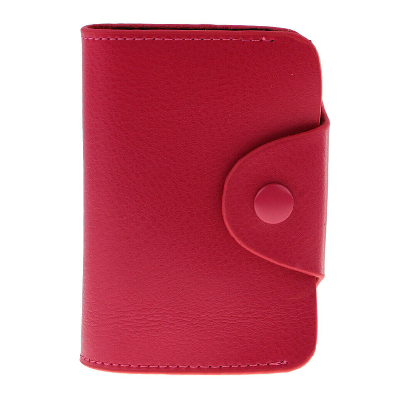 Card Holder Bank Credit Card ID Card Holder Case Bag Wallet rose red