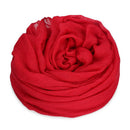 Women's Pure Cotton Oversize Envelope Scarf Shawl Comfortable Cover (Red) L7W3