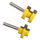 2pcs Tongue And Groove Router Bit 1/4" Shank Chisel Cutter Woodworking Mill L4H2