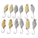 Lot 12 Carp Fishing Spinner 2.5/3.5/5g Hard Bait Spoon Hook Metal Bass Lure