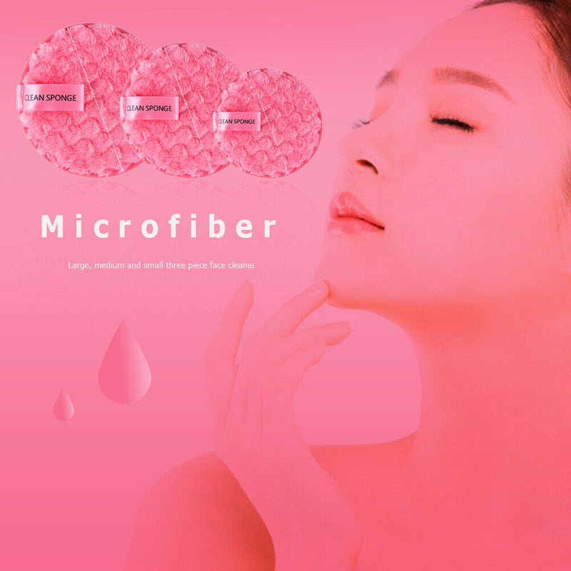 3pcs Reusable Microfiber Pad Cleaning Cotton Facial Makeup Remover Puff (5)