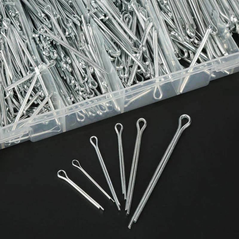 555pc Industrial Iron galvanizing Cotter Pin Assortment Clip Key Set Kit XXD