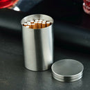 Tea Coffee & Cigarette Jar Canister Pot / Box, Stainless Steel