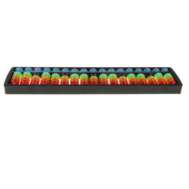 Plastic 17 Digits 5 Colors Beads Arithmetic Learning & Teaching Tool Abacus