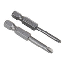 2 Pcs 50mm magnetic 1/4'' hex shank Y tip head screwdriver bits set ME