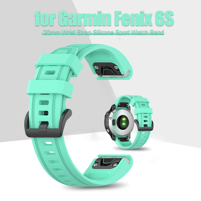 20mm Wrist Strap Silicone Quick Release Sports Watch Band for Garmin Fenix 6S