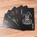 Black Fluorescen Poker Cards Night Luminous Playing Cards Board ga  JR