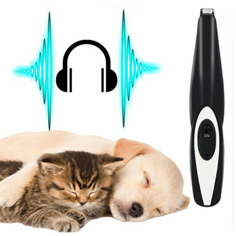 Dog Foot Ear Hair Trimmer Shaver Clippers Cordless Pet Grooming Tool Black